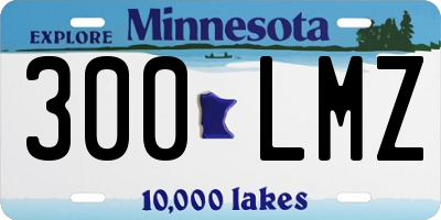 MN license plate 300LMZ