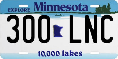MN license plate 300LNC