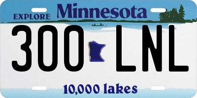 MN license plate 300LNL