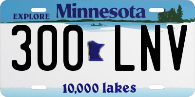 MN license plate 300LNV