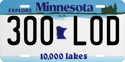 MN license plate 300LOD