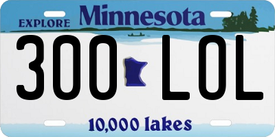 MN license plate 300LOL