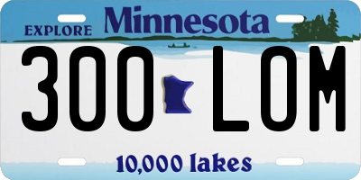 MN license plate 300LOM