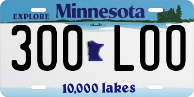 MN license plate 300LOO