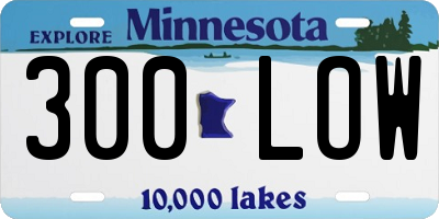 MN license plate 300LOW