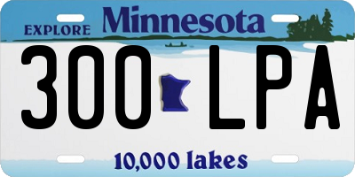 MN license plate 300LPA