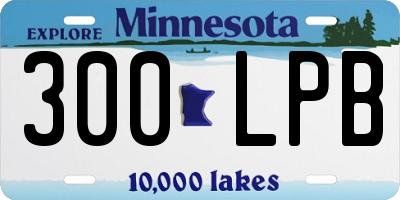 MN license plate 300LPB