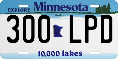 MN license plate 300LPD