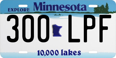 MN license plate 300LPF