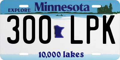 MN license plate 300LPK