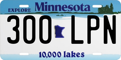 MN license plate 300LPN