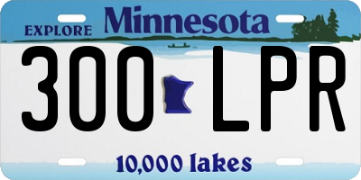 MN license plate 300LPR