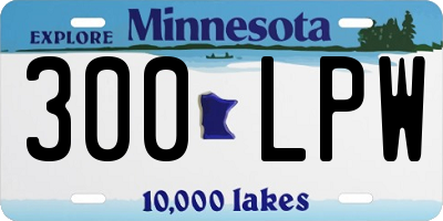 MN license plate 300LPW