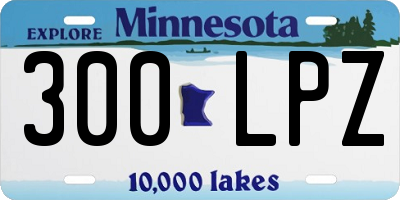 MN license plate 300LPZ