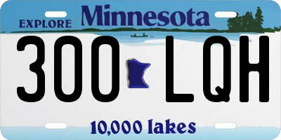MN license plate 300LQH