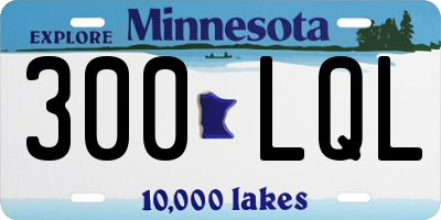 MN license plate 300LQL