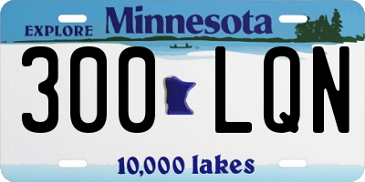 MN license plate 300LQN