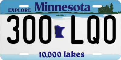 MN license plate 300LQO