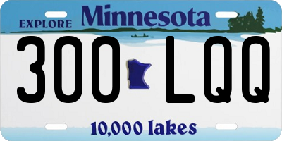 MN license plate 300LQQ