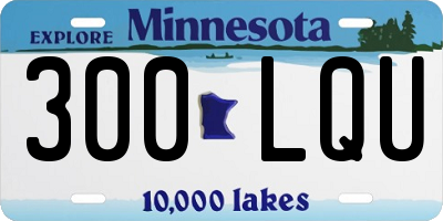 MN license plate 300LQU