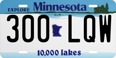 MN license plate 300LQW