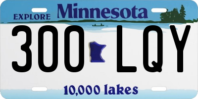 MN license plate 300LQY