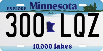 MN license plate 300LQZ