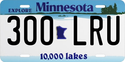 MN license plate 300LRU