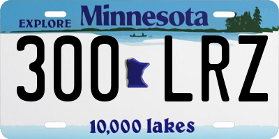 MN license plate 300LRZ