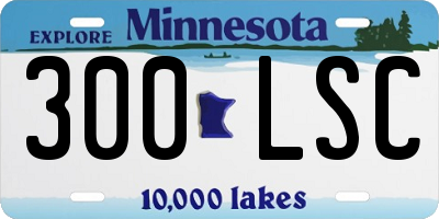 MN license plate 300LSC