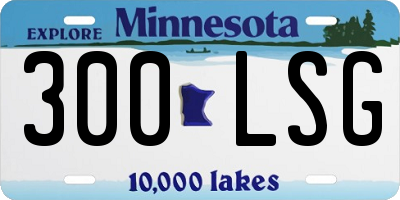MN license plate 300LSG