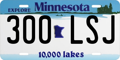 MN license plate 300LSJ