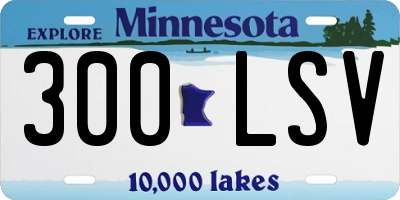 MN license plate 300LSV