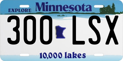 MN license plate 300LSX