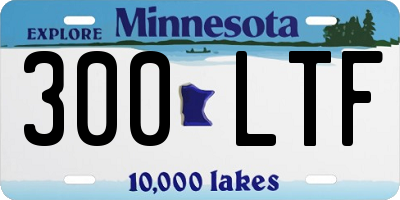 MN license plate 300LTF