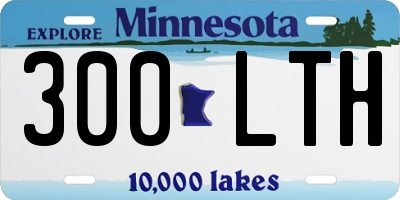 MN license plate 300LTH