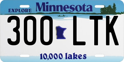 MN license plate 300LTK