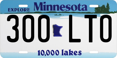 MN license plate 300LTO