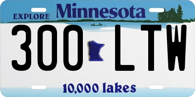 MN license plate 300LTW