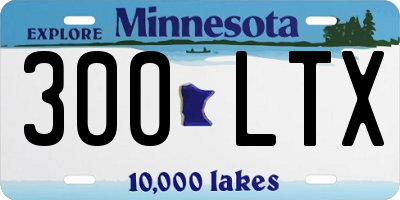MN license plate 300LTX