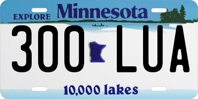 MN license plate 300LUA