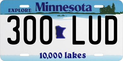 MN license plate 300LUD