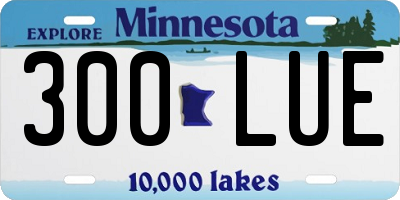 MN license plate 300LUE