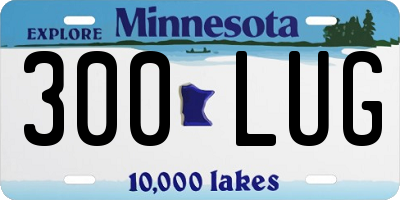 MN license plate 300LUG