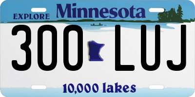 MN license plate 300LUJ