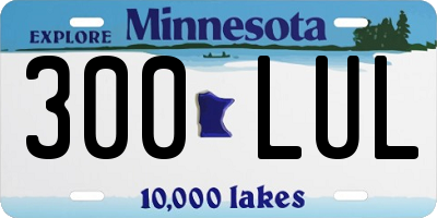 MN license plate 300LUL