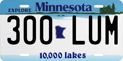 MN license plate 300LUM