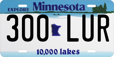 MN license plate 300LUR