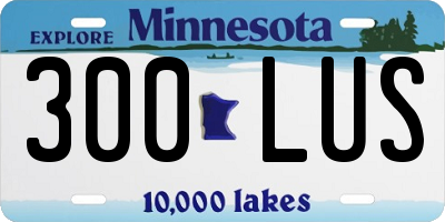 MN license plate 300LUS