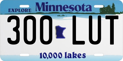 MN license plate 300LUT